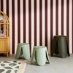 Set 2 sgabelli impilabili per bambini in bouclé testurizzato