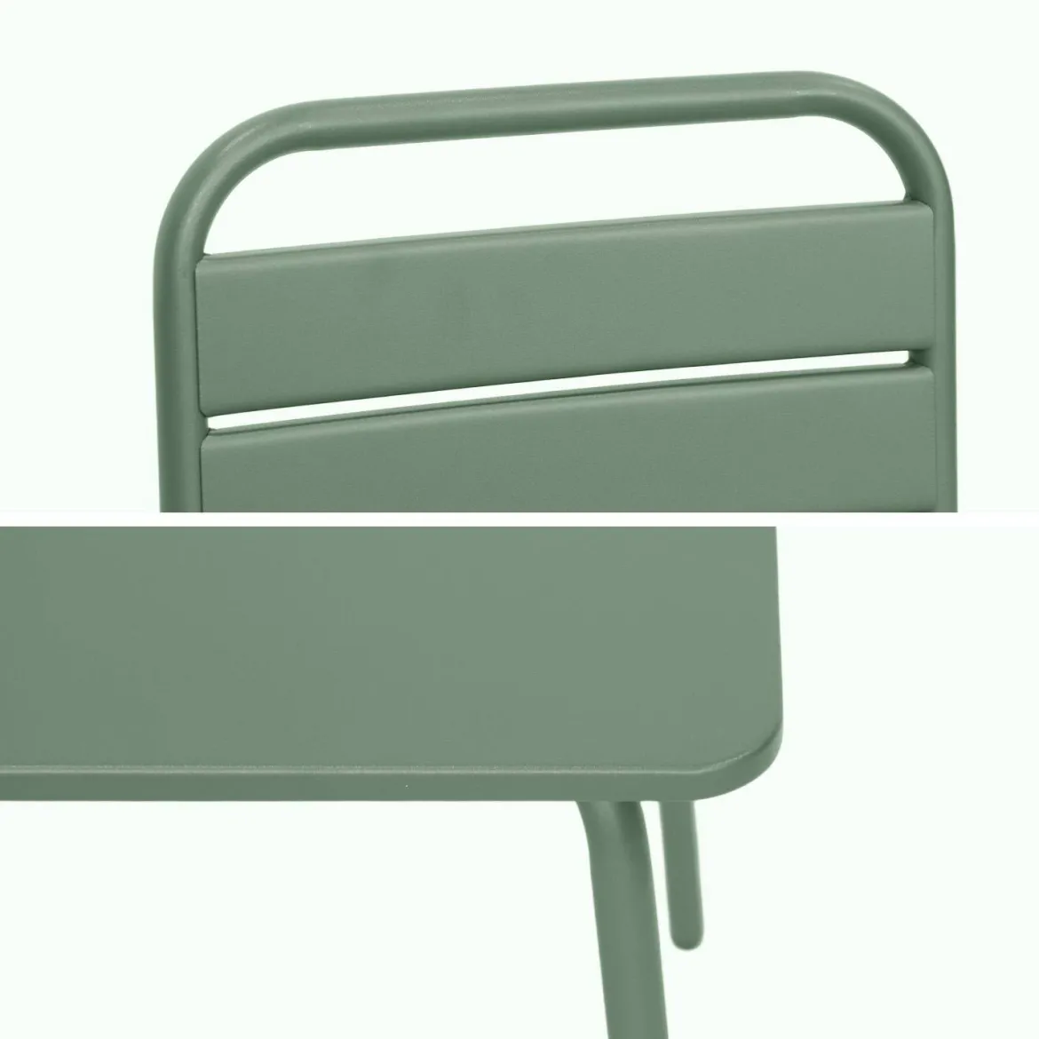 Set tavolino in metallo per bambini e 2 sedie