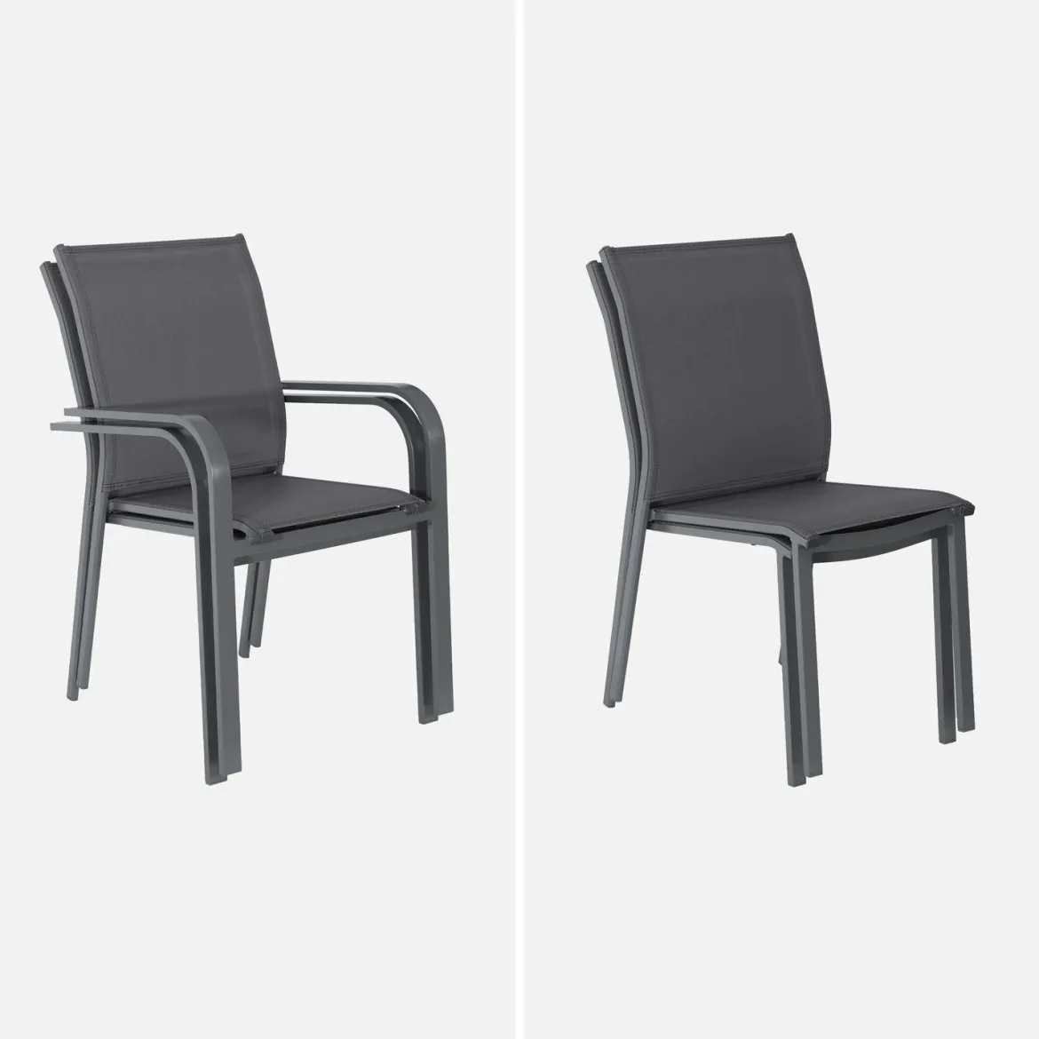 Set tavolo da giardino allungabile in alluminio con 6 sedie