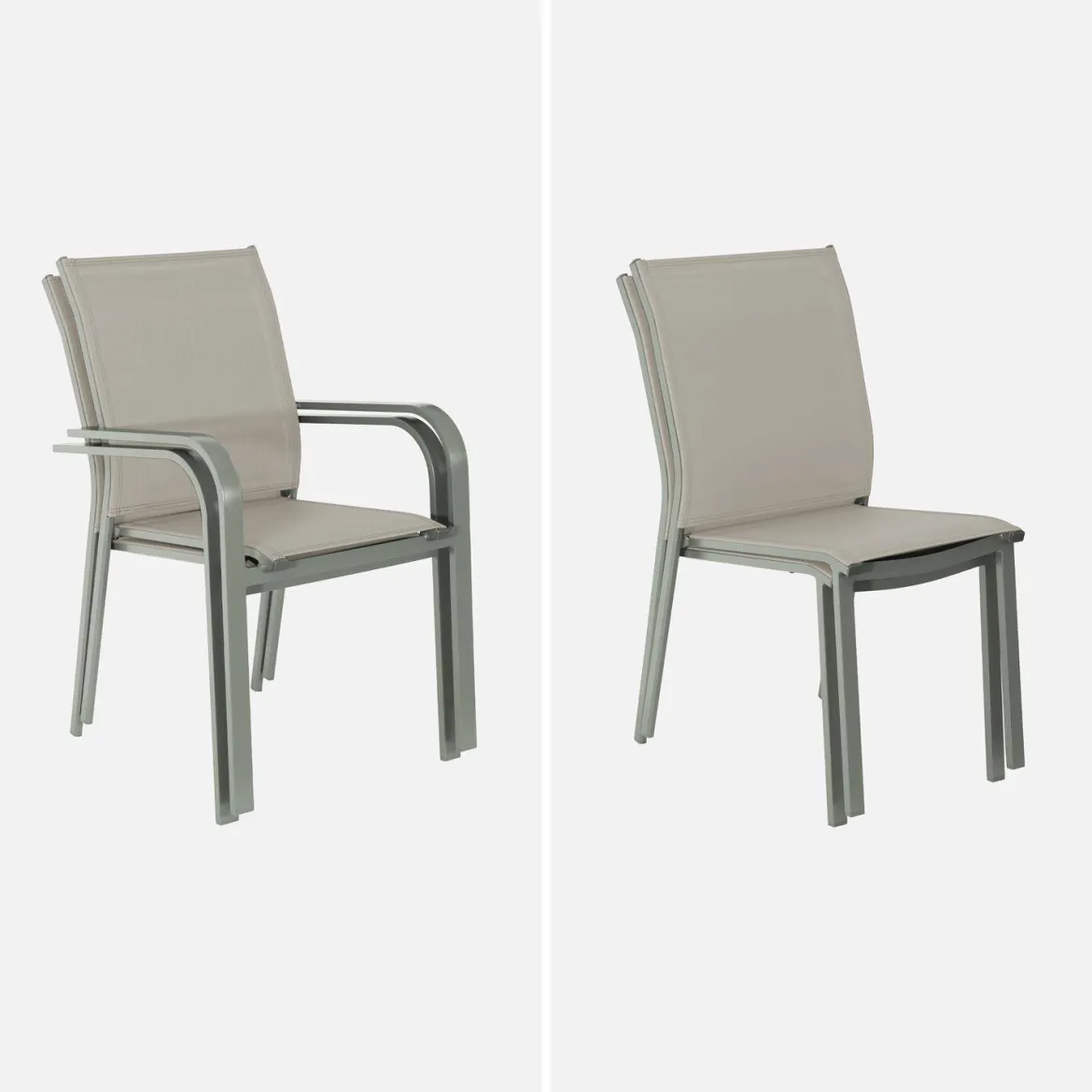 Set tavolo da giardino allungabile in alluminio con 6 sedie