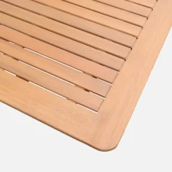 Set tavolo da giardino allungabile in legno di eucalipto con 6 sedie