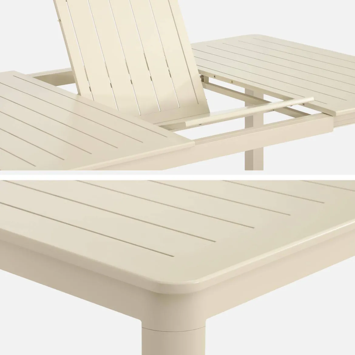 Set tavolo da giardino estensibile in alluminio con 12 sedie