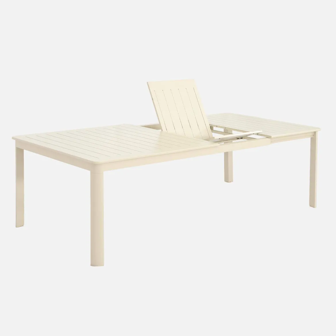 Set tavolo da giardino estensibile in alluminio con 12 sedie