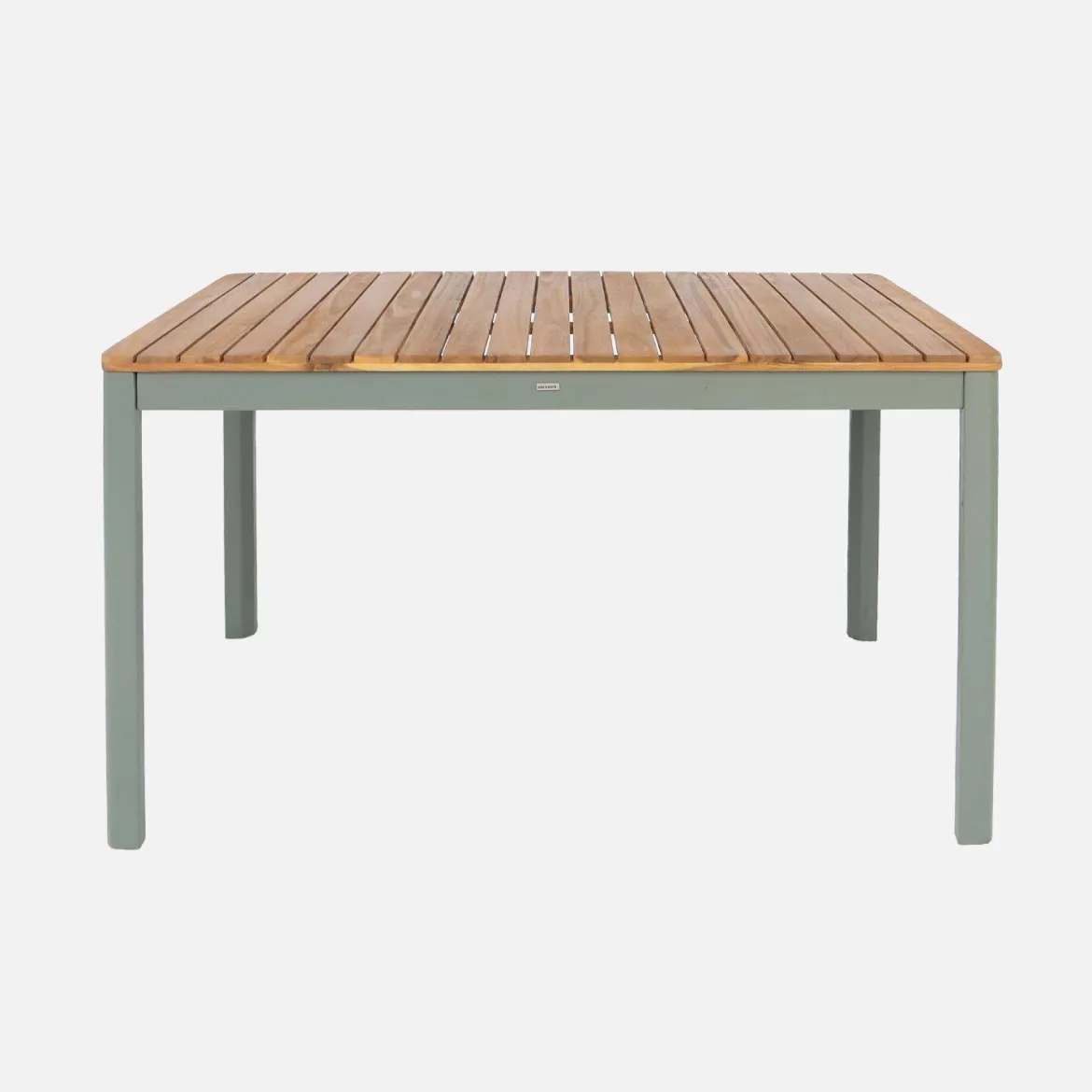 Set tavolo da giardino in acacia con angoli arrotondati con 6 sedie