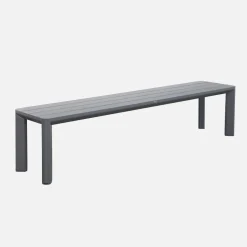 Set tavolo da giardino in alluminio con 2 panchine, 8 sedie