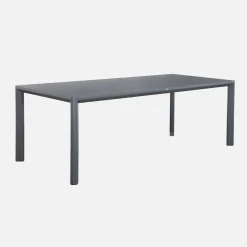 Set tavolo da giardino in alluminio con 2 panchine, 8 sedie