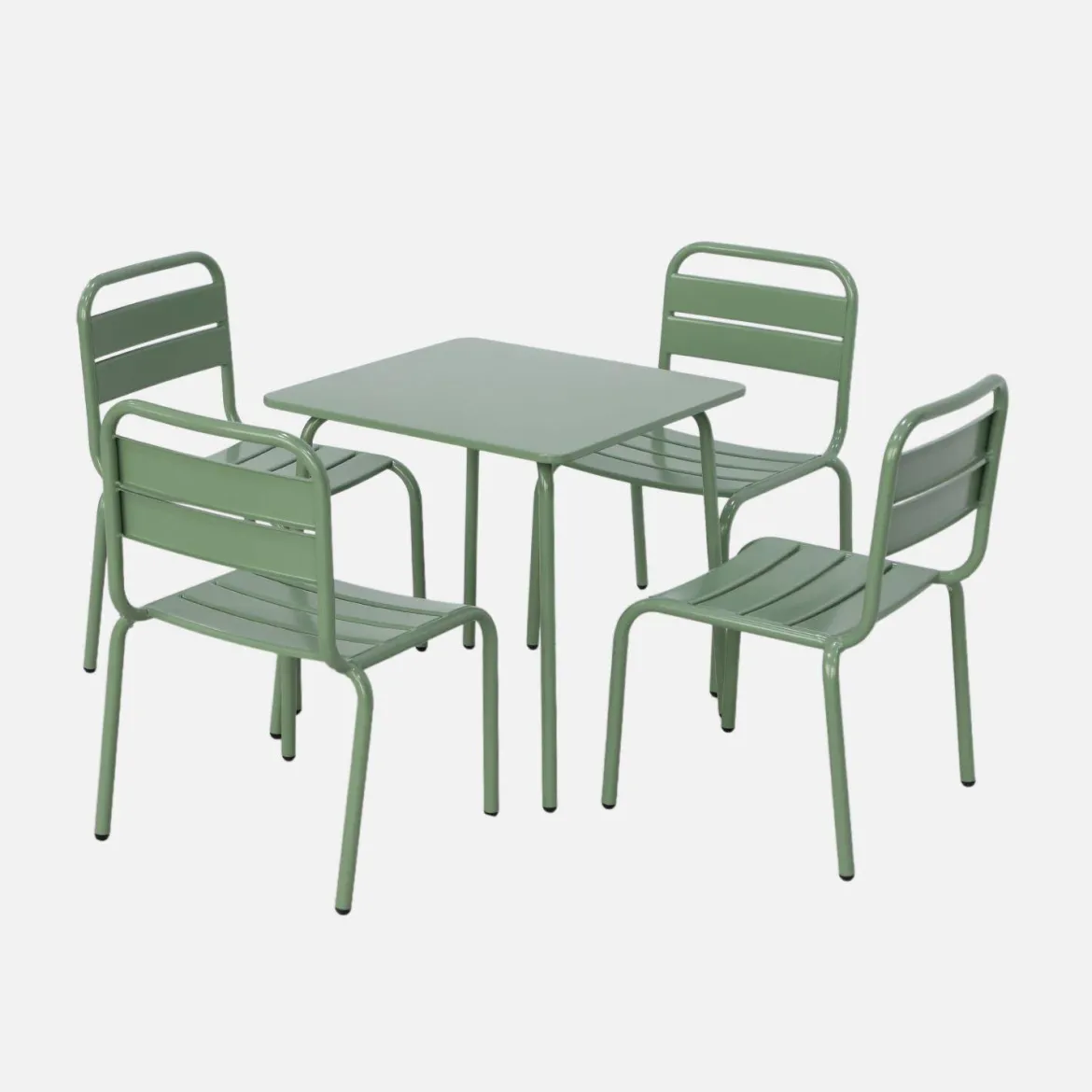 Set tavolo da giardino per bambini in metallo con 4 sedie