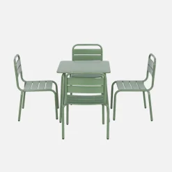 Set tavolo da giardino per bambini in metallo con 4 sedie