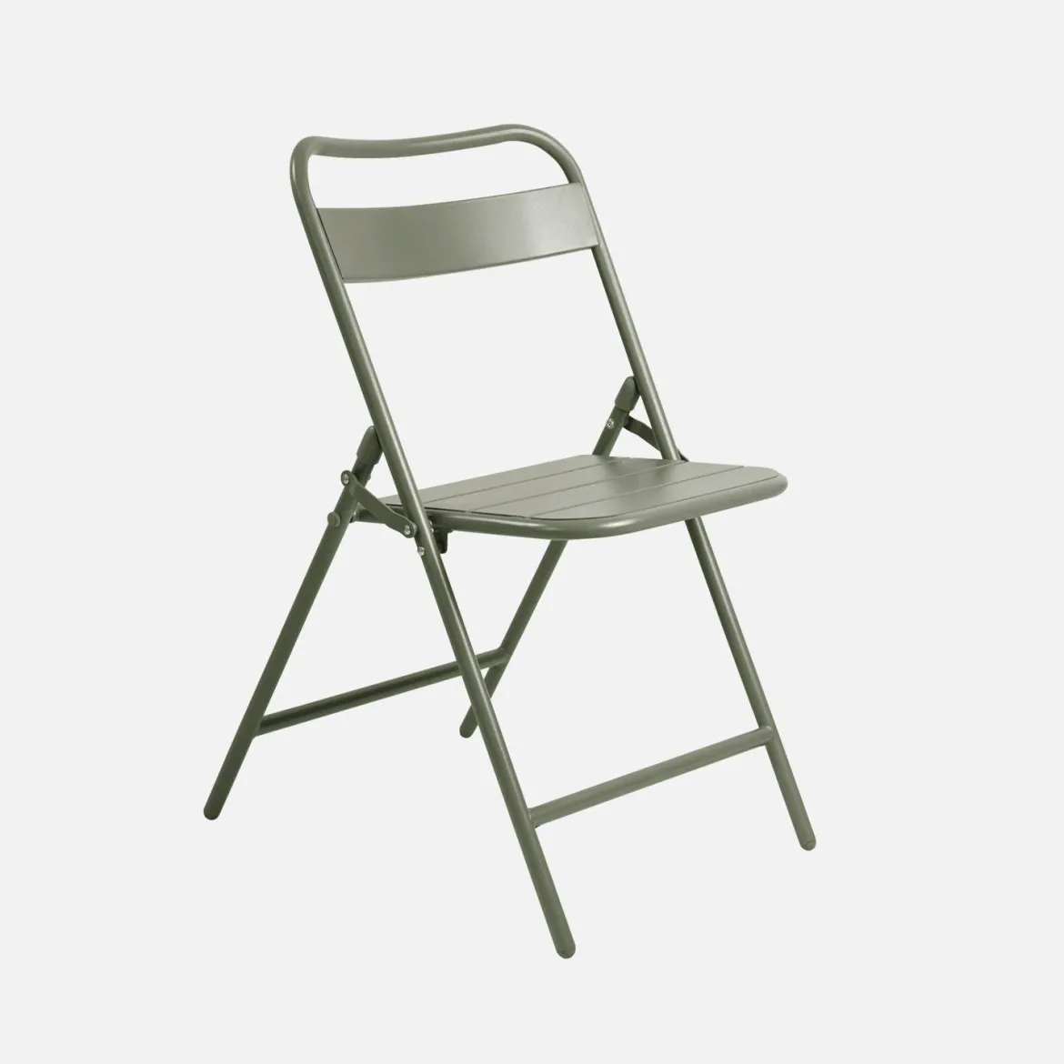 Set tavolo da giardino pieghevole in acciaio con 6 sedie, 140cm