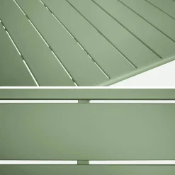 Set tavolo da giardino pieghevole in acciaio con 6 sedie, 140cm
