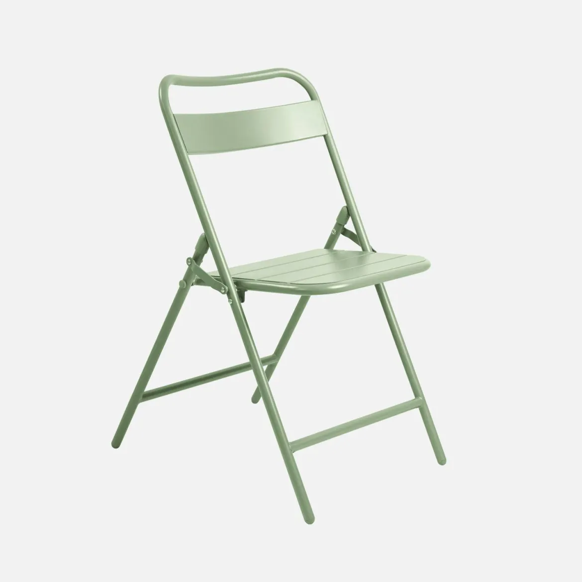 Set tavolo da giardino pieghevole in acciaio con 6 sedie, 140cm