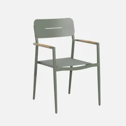 Set tavolo da giardino rotondo in alluminio con 6 sedie