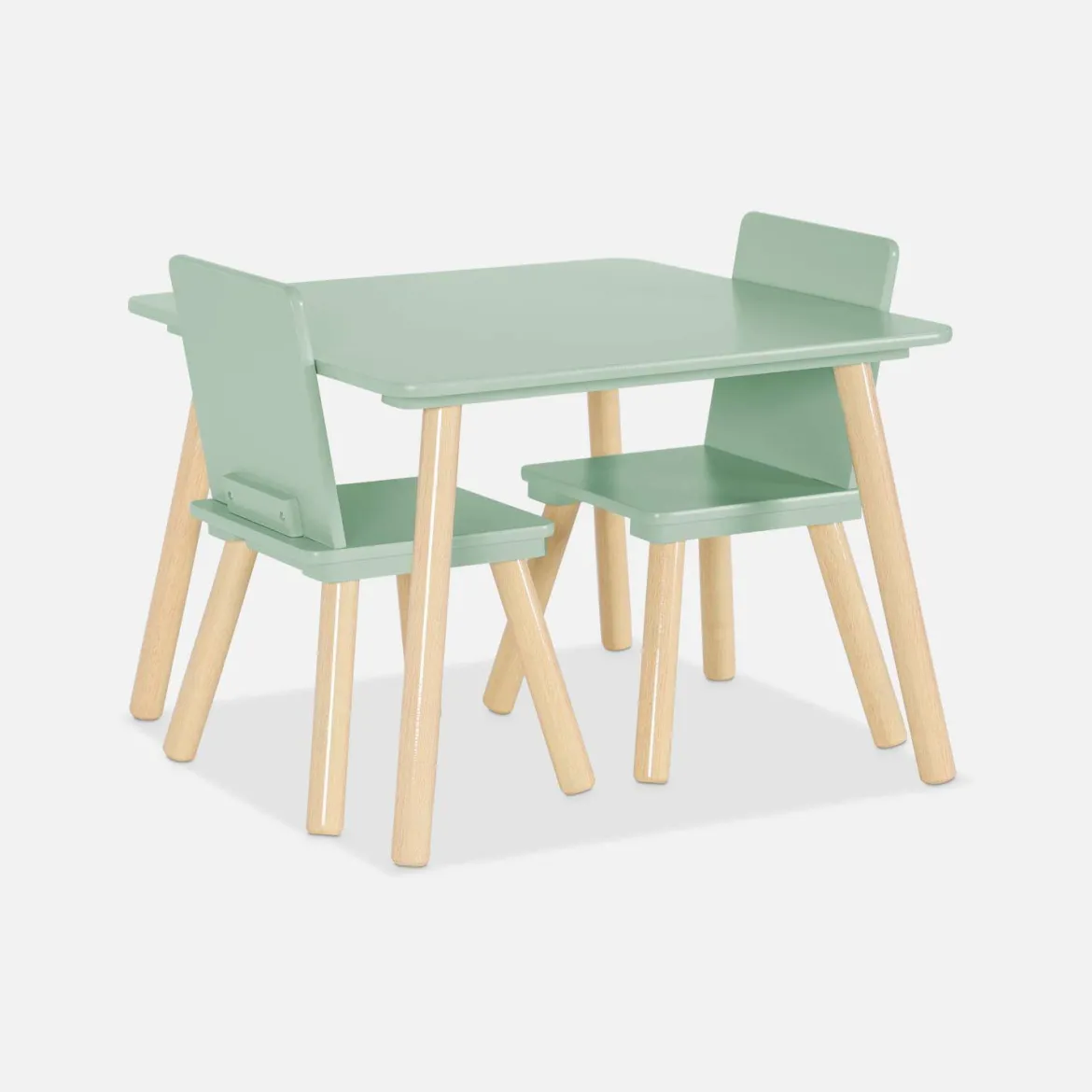 Set tavolo e 2 sedie per bambini