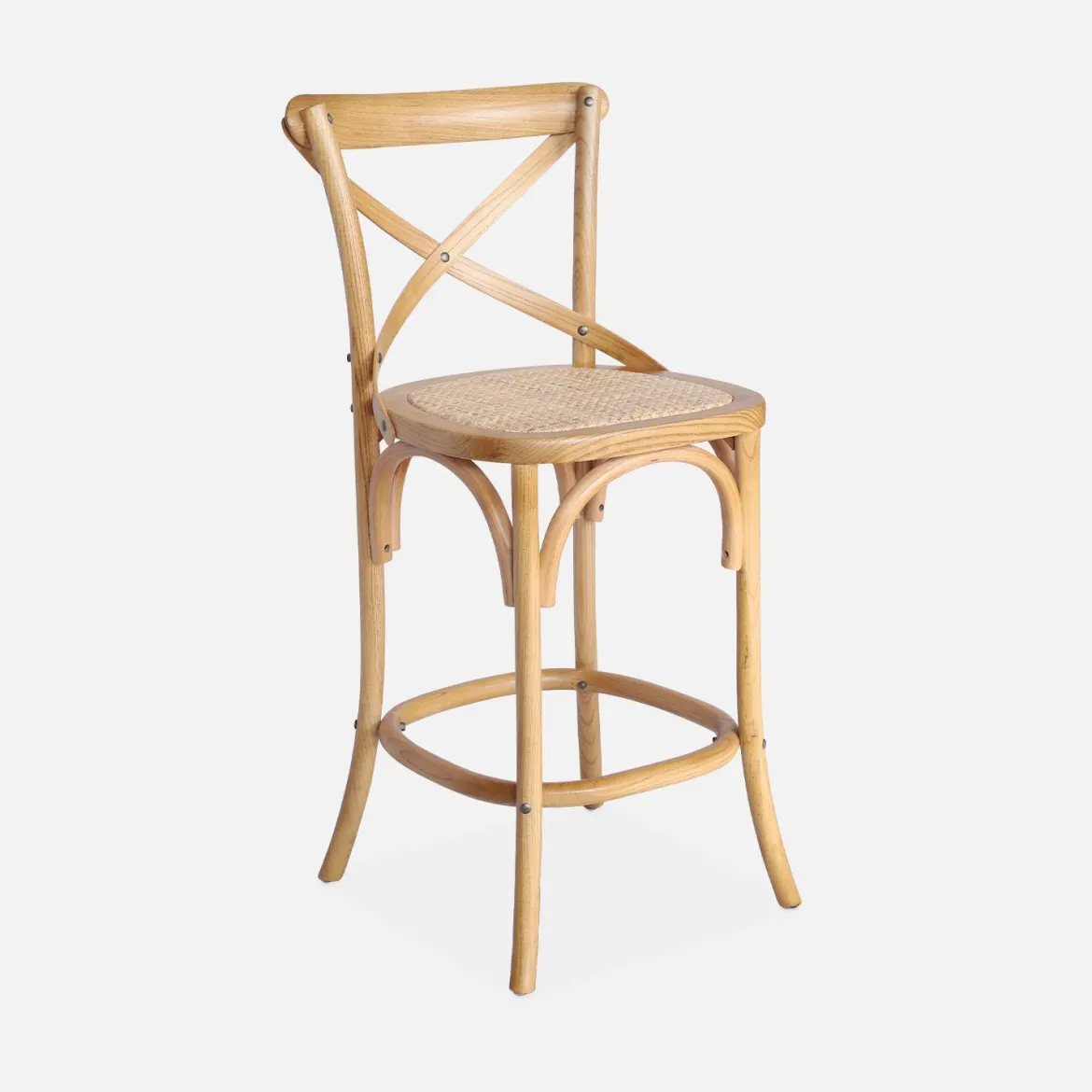 Sgabello da bar bistrot in legno vintage
