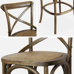 Sgabello da bar bistrot in legno vintage