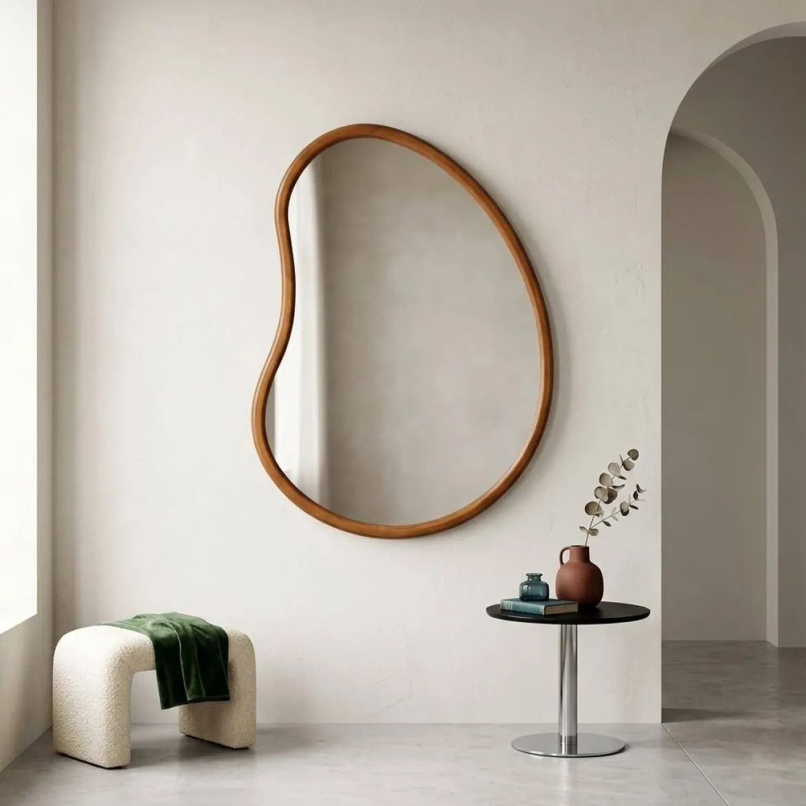 Specchio in legno di abete, 95cm