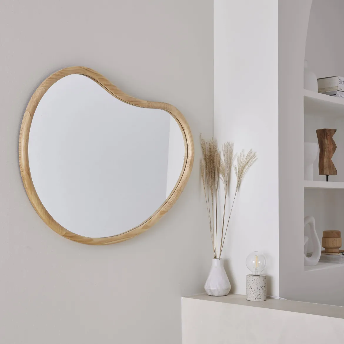 Specchio in legno di abete, 95cm