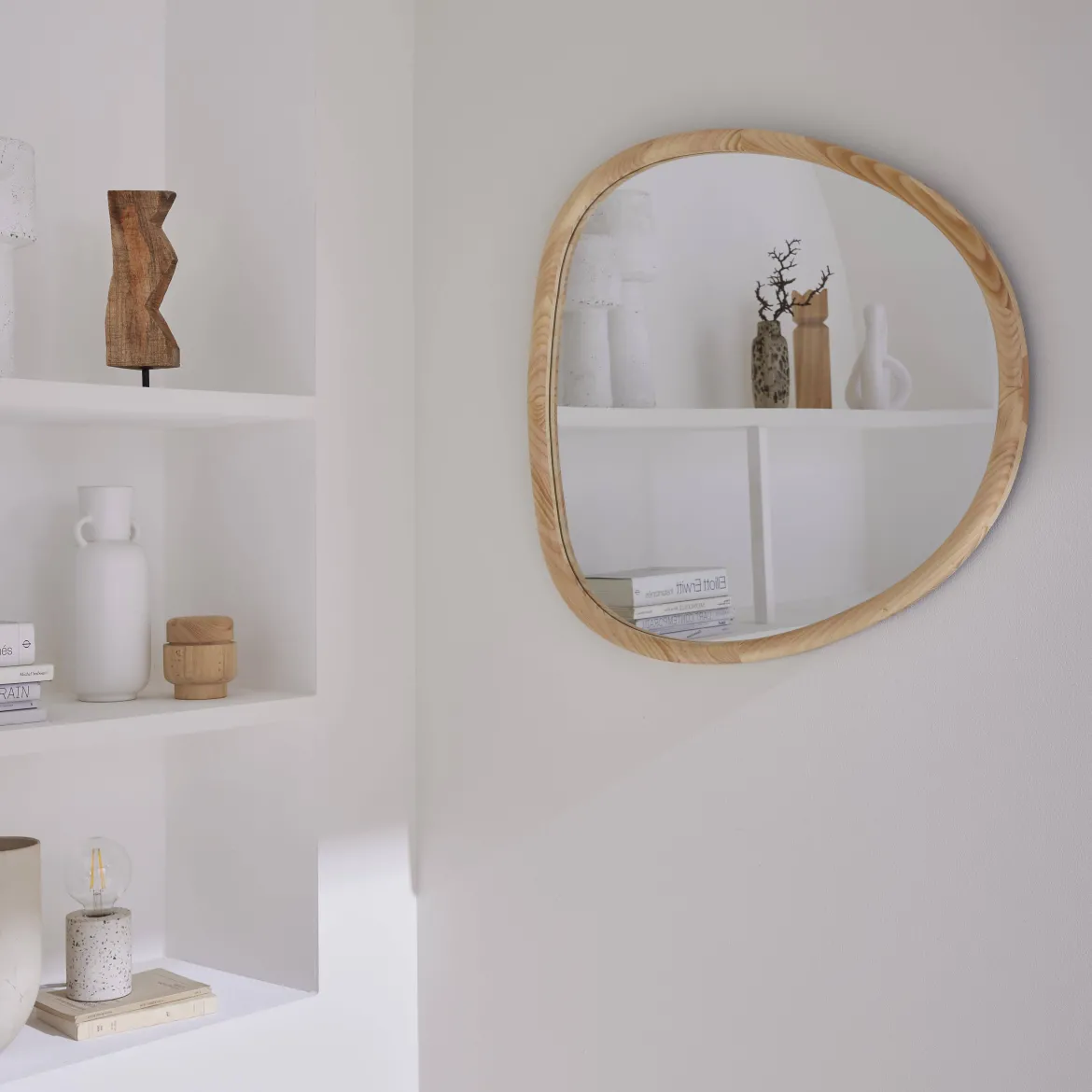 Specchio in legno di abete, 75cm