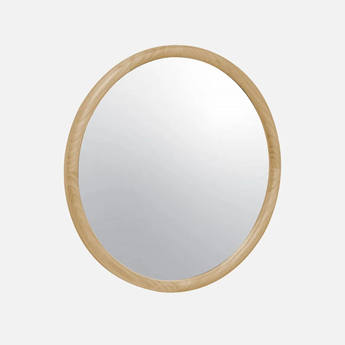 Specchio rotondo in legno di pino, 60cm