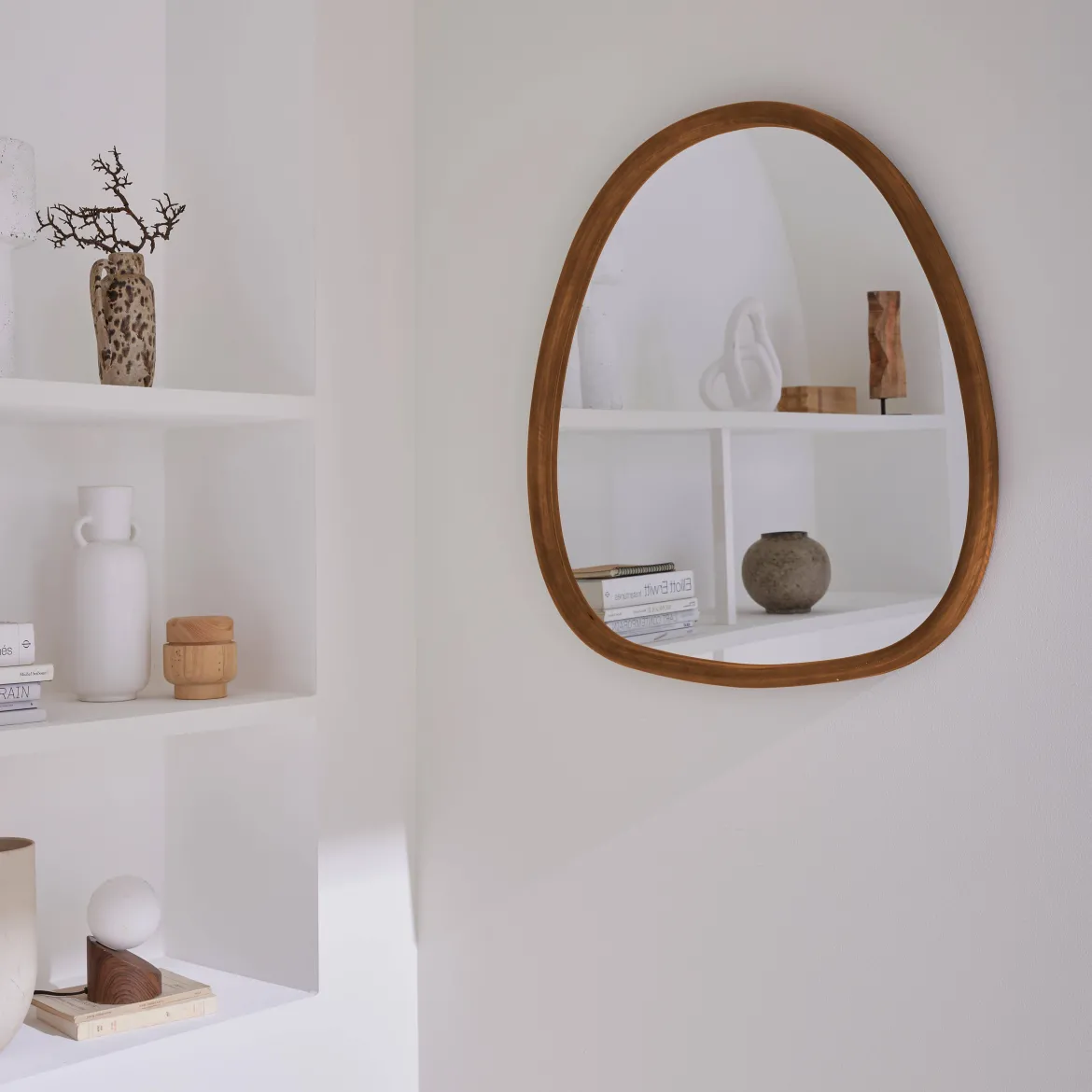 Specchio in legno di abete, 75cm
