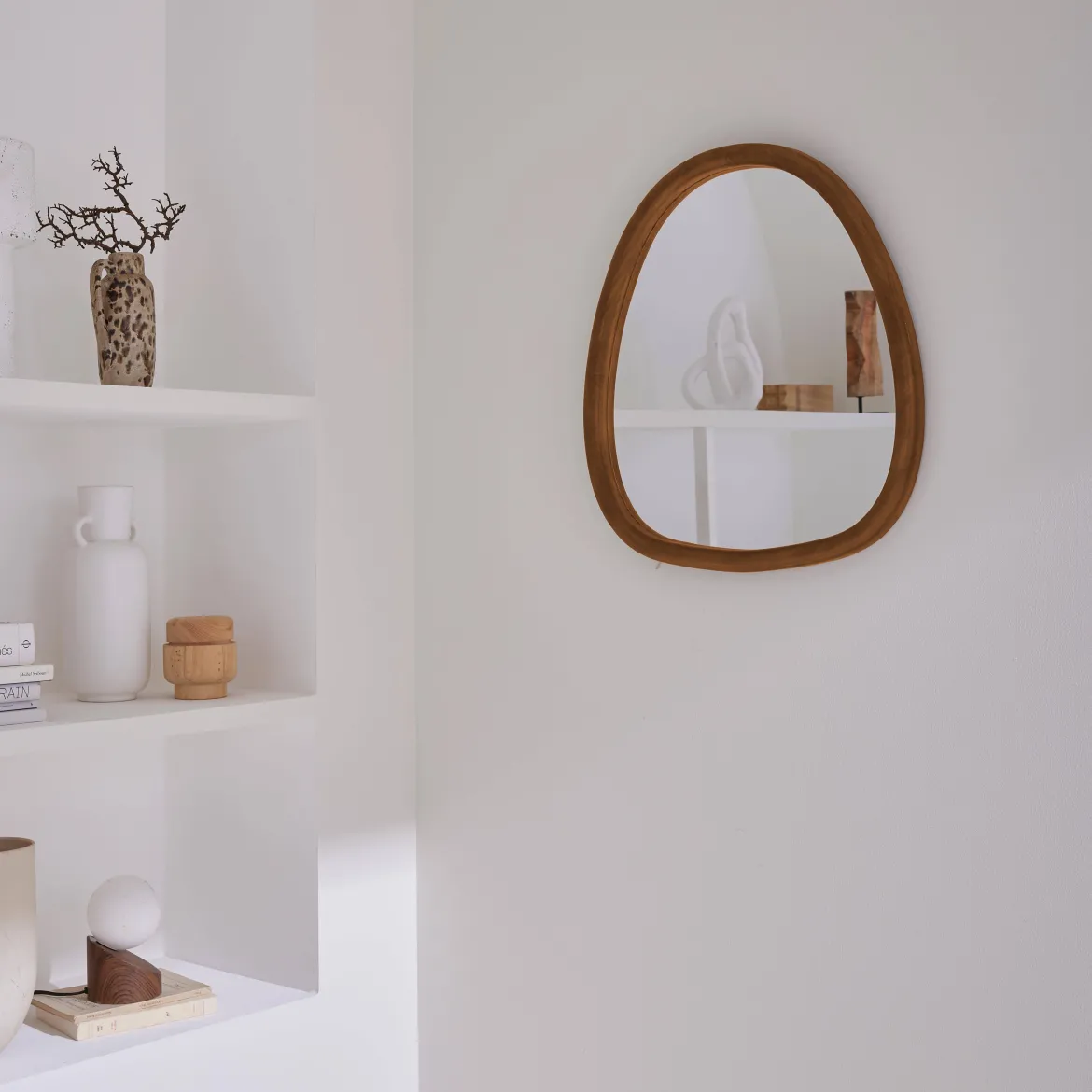 Specchio in legno di abete, 55cm