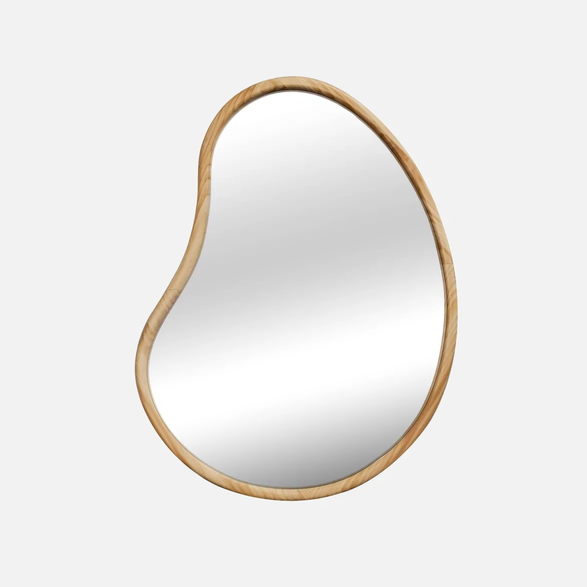 Specchio organico in legno di abete, 65cm