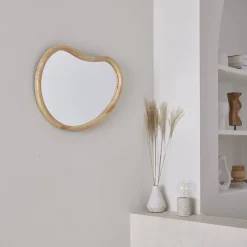 Specchio organico in legno di abete, 65cm
