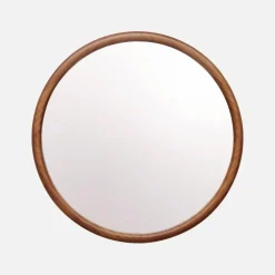 Specchio rotondo in legno di pino, 60cm