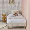 Struttura letto con rete a doghe e testiera 90x190cm, velluto a coste grosse
