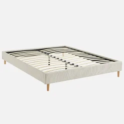Struttura letto in velluto a coste fini con rete a doghe, 160x200cm