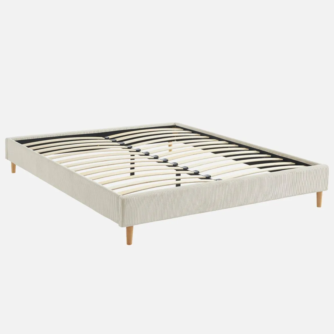 Struttura letto in velluto a coste fini con rete a doghe, 160x200cm