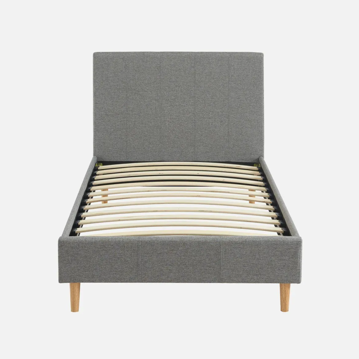 Struttura letto con rete a doghe e testiera 90x190cm