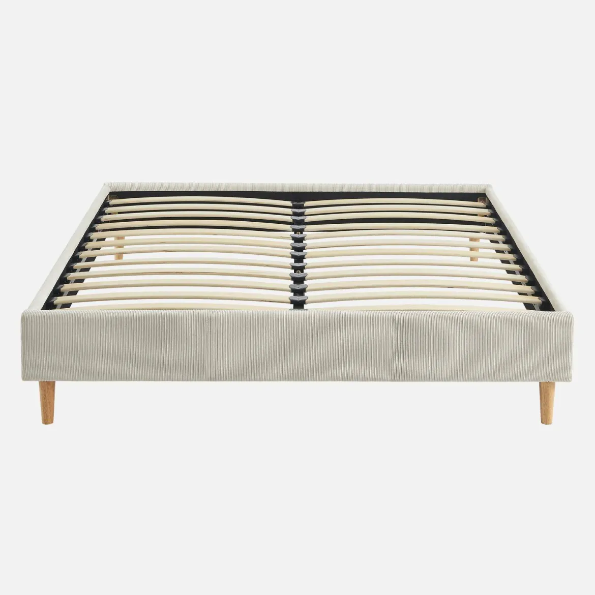 Struttura letto in velluto a coste fini con rete a doghe, 140x190cm