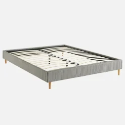 Struttura letto in velluto a coste fini con rete a doghe, 160x200cm