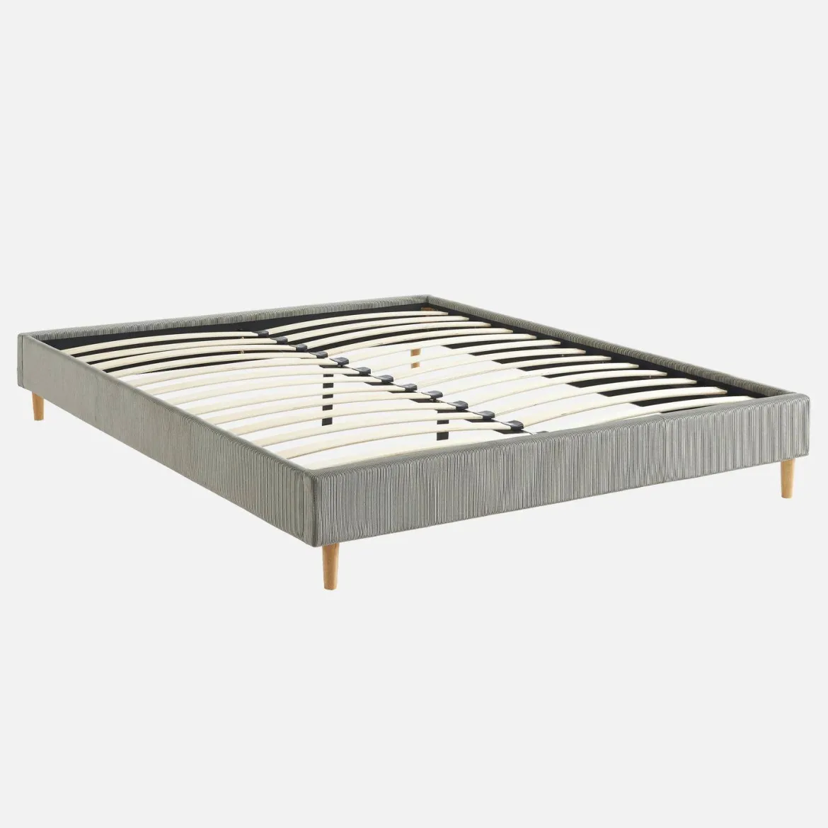 Struttura letto in velluto a coste fini con rete a doghe, 160x200cm
