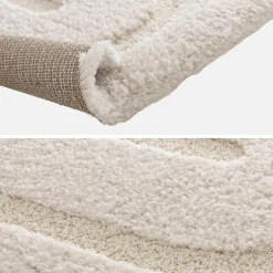 Tappeto da interno con motivi geometrici crema