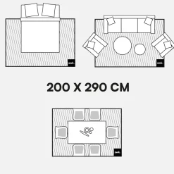 Tappeto da interno con motivi geometrici crema