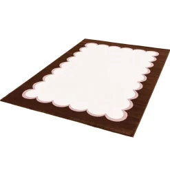 Tappeto da interno rosa e marrone