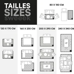 Tappeto per bambini a righe, tappeto multicolore per interni/esterni
