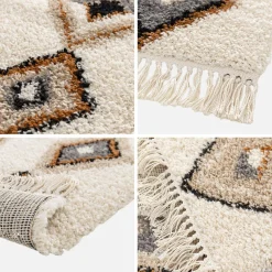 Tappeto per interni con motivi etnici, beige