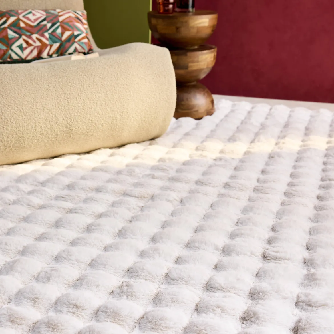Tappeto da interno bubble bianco