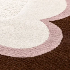 Tappeto da interno rosa e marrone