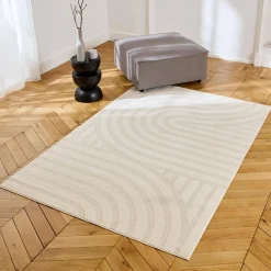 Tappeto interno con archi color crema