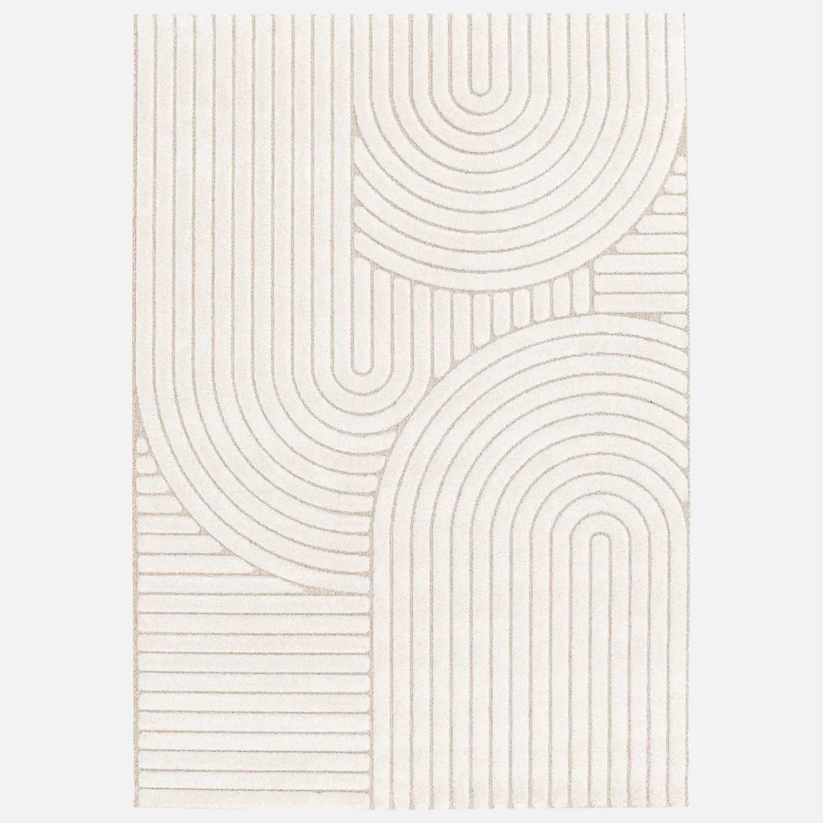 Tappeto interno con archi etnici, beige e crema