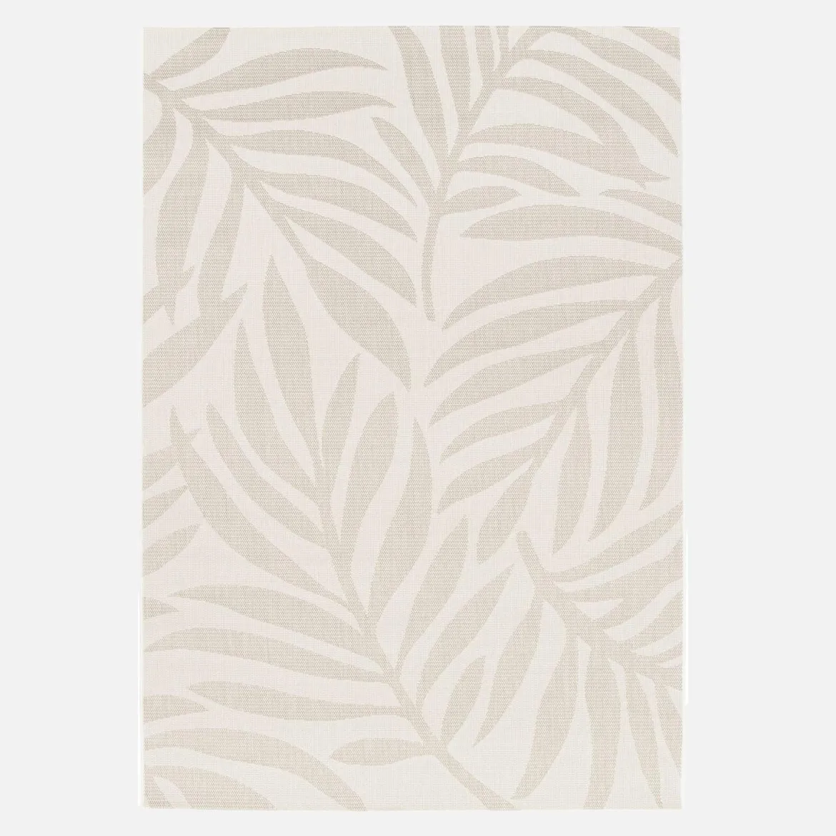 Tappeto interno/esterno motivo vegetale crema, beige
