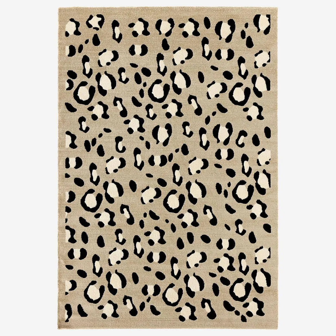 Tappeto interno motivo leopardo beige
