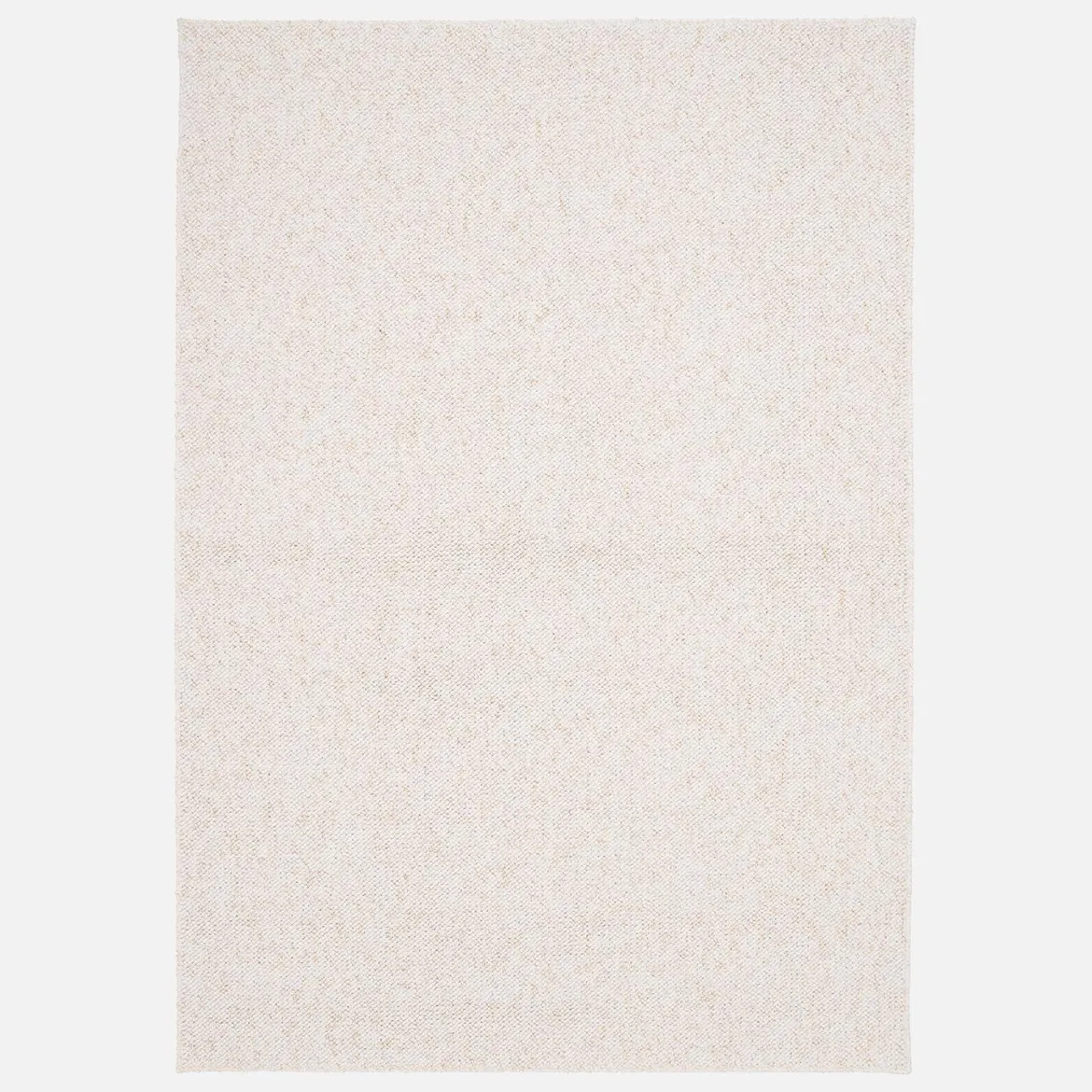 Tappeto per interni in velluto a pelo lungo effetto screziato color crema
