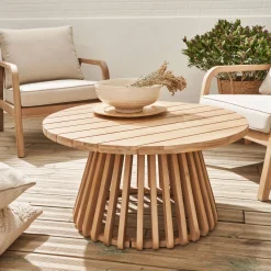 Tavolino da giardino in legno di acacia, 80cm