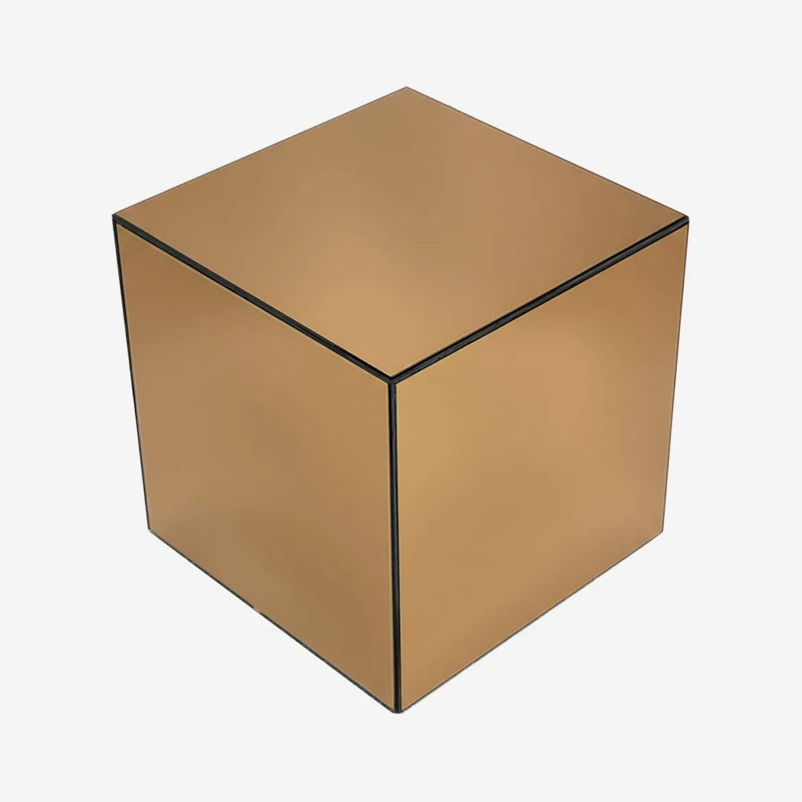 Tavolino, lato del divano, cubo a specchio 35cm