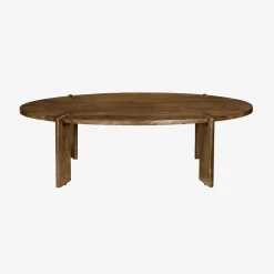 Tavolino ovale in legno di mango massello, 120cm